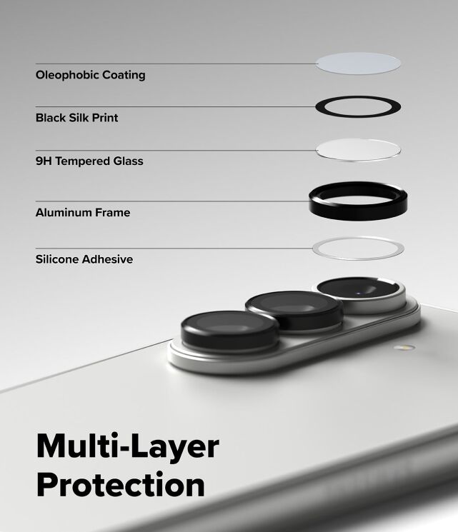 Комплект защитных стекол Ringke Camera Lens Frame Glass для Samsung Galaxy Fold 7 (8800293855484) - Black: фото 10 из 18