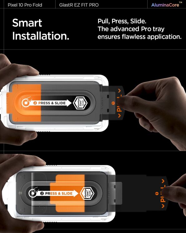 Комплект защитных стекол Spigen GLAS.tR EZ Fit Pro (FP) для Google Pixel 10 Pro Fold (AGL09665): фото 15 из 16