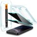 Комплект защитных стекол Spigen (SGP) GLAS.tR EZ Fit Privacy для Apple iPhone 16 Pro (366214). Фото 1 из 14
