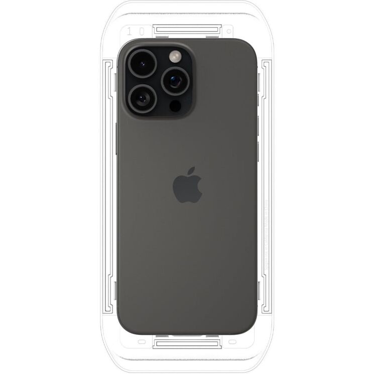 Комплект защитных стекол Spigen (SGP) GLAS.tR EZ Fit Privacy для Apple iPhone 16 Pro: фото 8 из 14