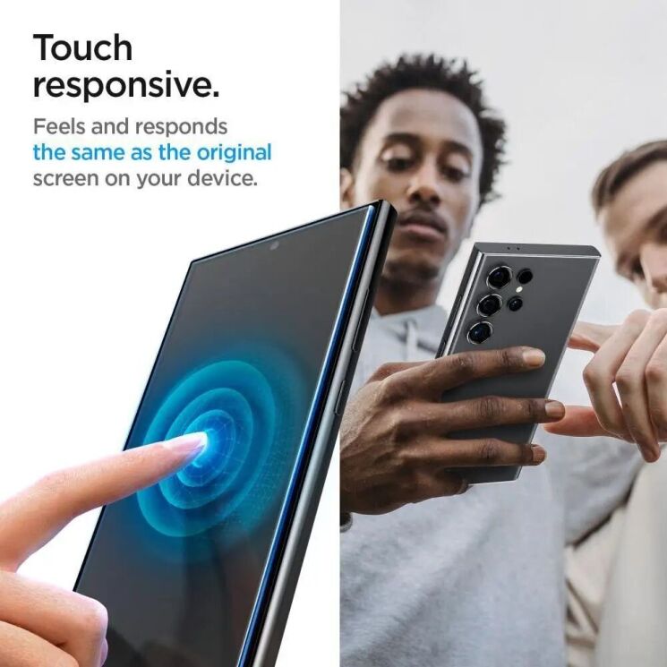 Комплект защитных стекол Spigen (SGP) GLAS.tR EZ Fit Sensor Protected для Samsung Galaxy S24 Ultra (S928): фото 9 из 10