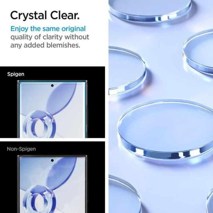 Комплект защитных стекол Spigen (SGP) GLAS.tR EZ Fit Sensor Protected для Samsung Galaxy S24 Ultra (S928): фото 8 из 10
