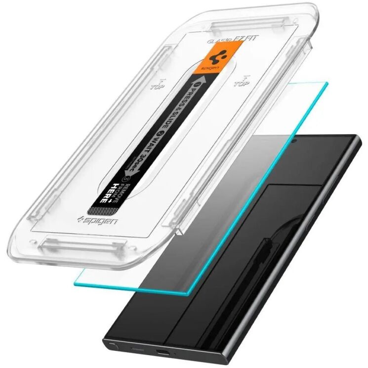 Комплект защитных стекол Spigen (SGP) GLAS.tR EZ Fit Sensor Protected для Samsung Galaxy S24 Ultra (S928): фото 2 из 10