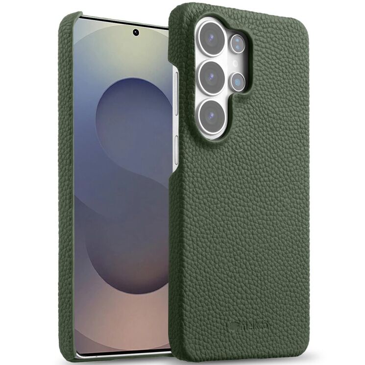 Кожаный чехол MELKCO Leather Case для Samsung Galaxy S26 Ultra (S948) - Dark Green: фото 1 из 5