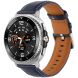 Кожаный ремешок Deexe Classic для Samsung Galaxy Watch 8 (40/44mm) / 8 Classic - Blue (384156L). Фото 2 из 5