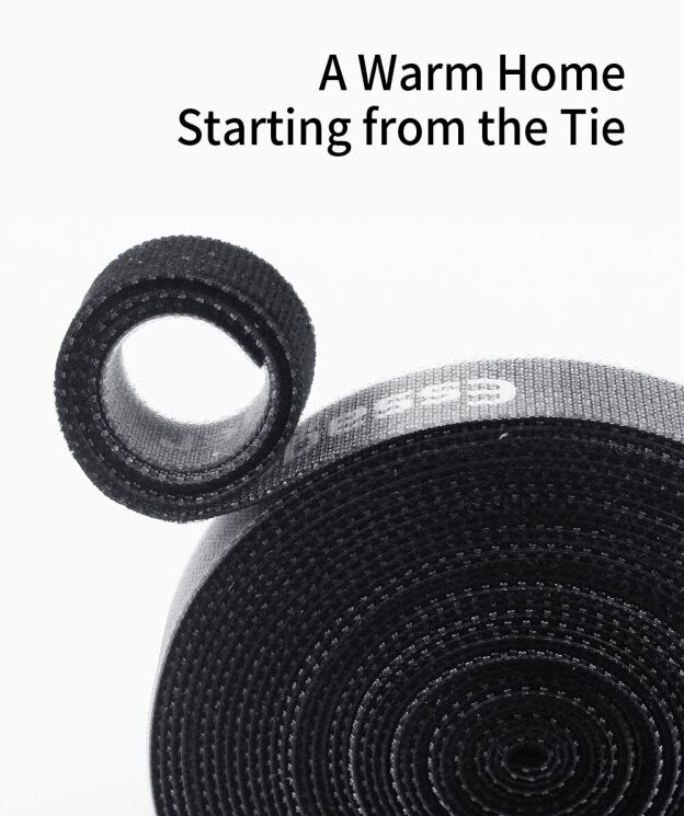 Органайзер для кабелю ESSAGER Strap Cable (2m) - Black (995902B) Органайзер для кабелю ESSAGER Strap Cable (2m) - Black: фото 7 з 9