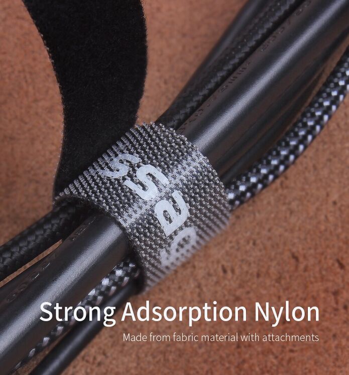 Органайзер для кабелю ESSAGER Strap Cable (2m) - Black (995902B) Органайзер для кабелю ESSAGER Strap Cable (2m) - Black: фото 3 з 9