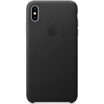 Оригинальный чехол Leather Case для Apple iPhone XS Max (MRWT2) - Black: фото 1 из 3