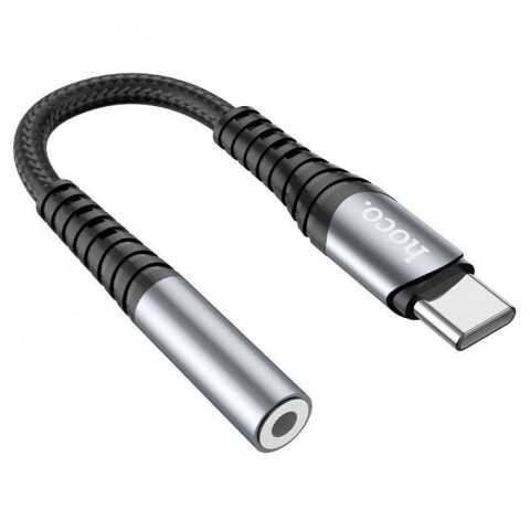 Переходник Hoco LS33 Type-C to 3.5mm - Metal Gray: фото 1 из 9