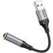 Переходник Hoco LS36 Fresh Digital USB to 3.5mm - Black (896328B). Фото 4 из 9