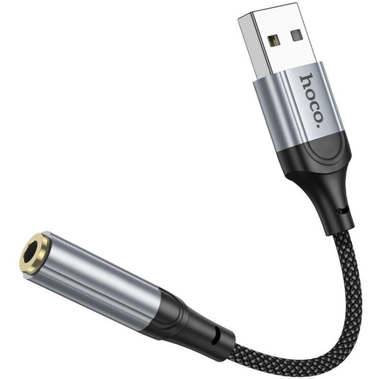 Переходник Hoco LS36 Fresh Digital USB to 3.5mm - Black: фото 4 из 9