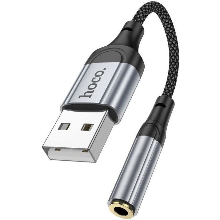 Переходник Hoco LS36 Fresh Digital USB to 3.5mm - Black: фото 2 из 9