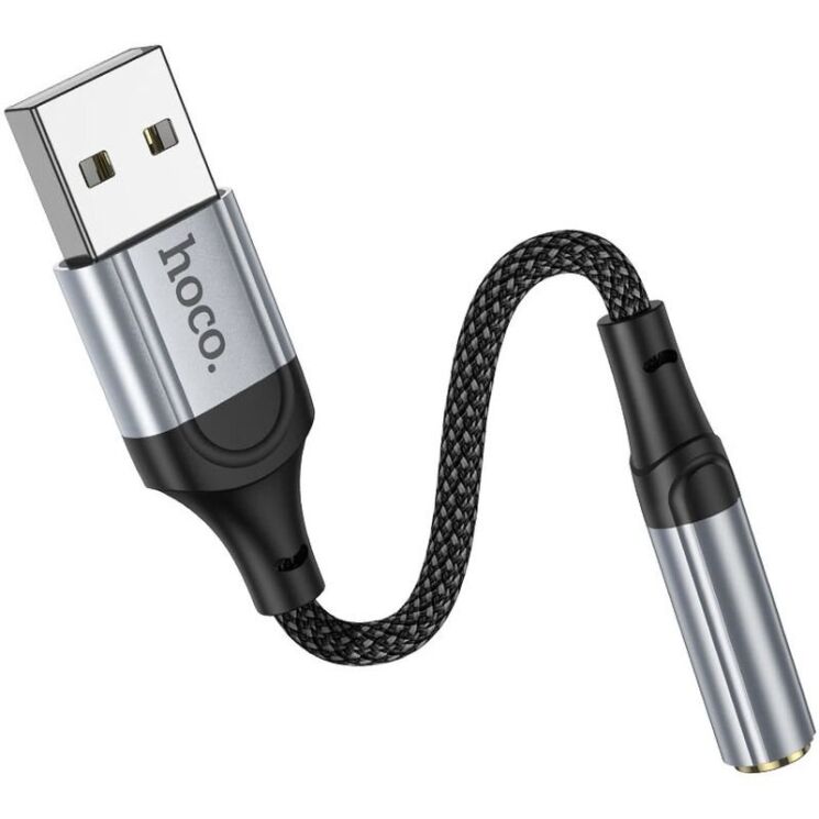 Переходник Hoco LS36 Fresh Digital USB to 3.5mm - Black: фото 5 из 9