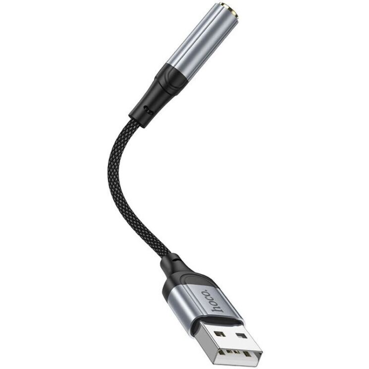 Переходник Hoco LS36 Fresh Digital USB to 3.5mm - Black: фото 6 из 9