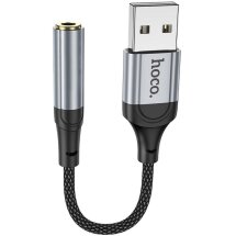 Переходник Hoco LS36 Fresh Digital USB to 3.5mm - Black: фото 1 из 9