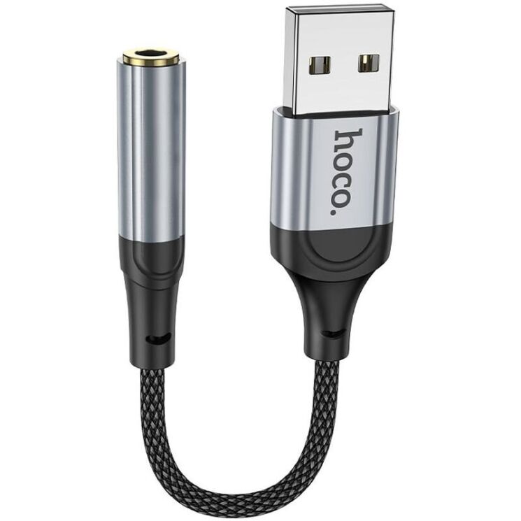 Переходник Hoco LS36 Fresh Digital USB to 3.5mm - Black: фото 1 из 9