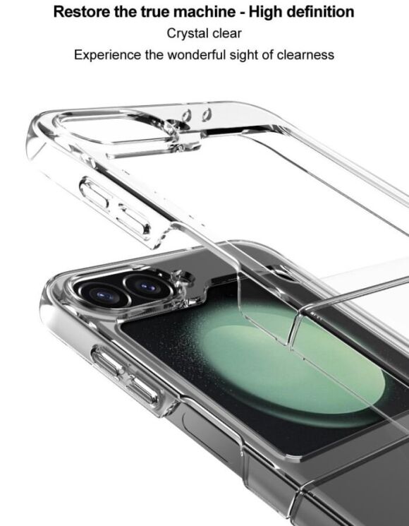 Пластиковый чехол IMAK Crystal II Pro для Motorola Razr 50 - Transparent: фото 10 из 11