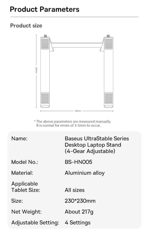 Подставка для ноутбука Baseus UltraStable (B10053100811-00) - Space Grey: фото 23 из 24