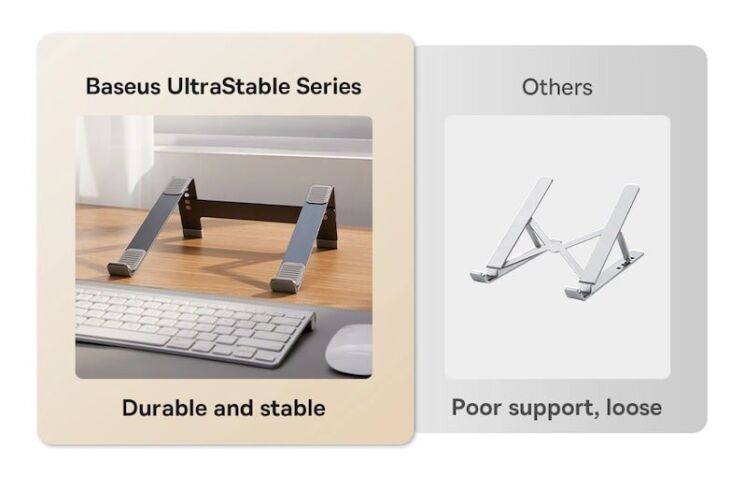 Подставка для ноутбука Baseus UltraStable (B10053100811-00) - Space Grey: фото 12 из 24