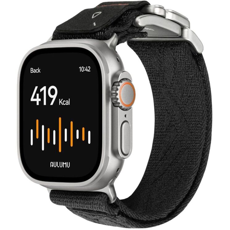 Ремінець AULUMU C03 Titanium Mag Buckle Quick-Release Band для Apple Watch 46 / 45 / 44 / SE 44 / 42 (Series 1-3) / Ultra (Gen 1-4) - Silver / Black (398001BS) Ремінець AULUMU C03 Titanium Mag Buckle Quick-Release Band для Apple Watch 46 / 45 / 44 / SE 44 / 42 (Series 1-3) / Ultra (Gen 1-4) - Silver / Black: фото 1 з 12