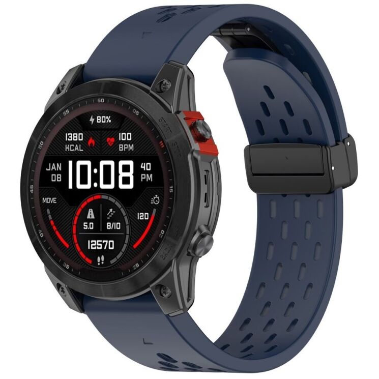 Ремешок Deexe Astra Strap для часов Garmin c креплением QuickFit 22mm - Midnight Blue: фото 1 из 6