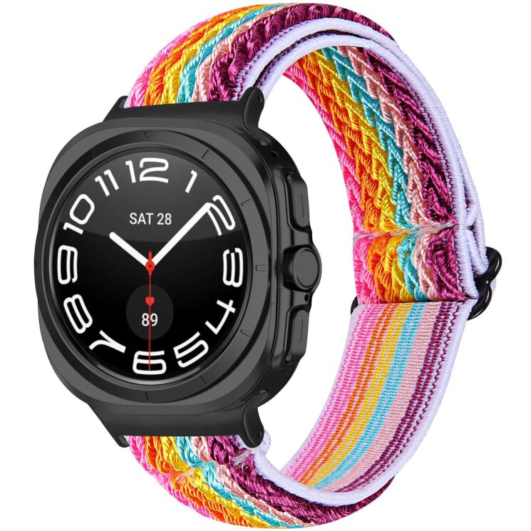 Ремешок Deexe Braided Strap для Samsung Galaxy Watch 8 (40/44mm) / 8 Classic / Ultra (2025) - MultiColor: фото 2 из 6