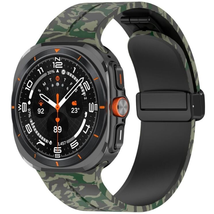 Ремешок Deexe Camouflage Pattern для Samsung Galaxy Watch Ultra (47mm) - Army Green: фото 4 из 6