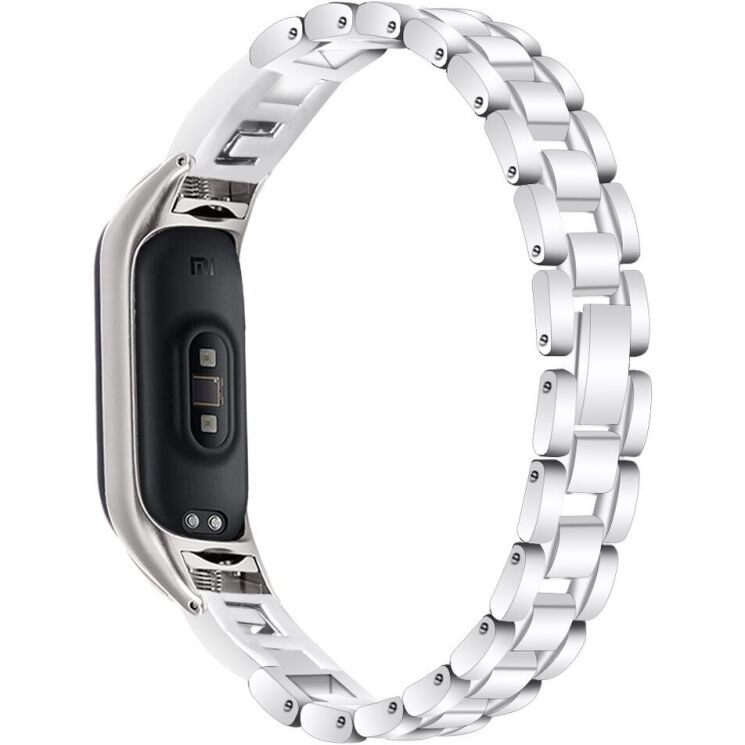 Ремешок Deexe Diamond для Xiaomi Mi Smart Band 8 / 9 - Silver: фото 1 из 6