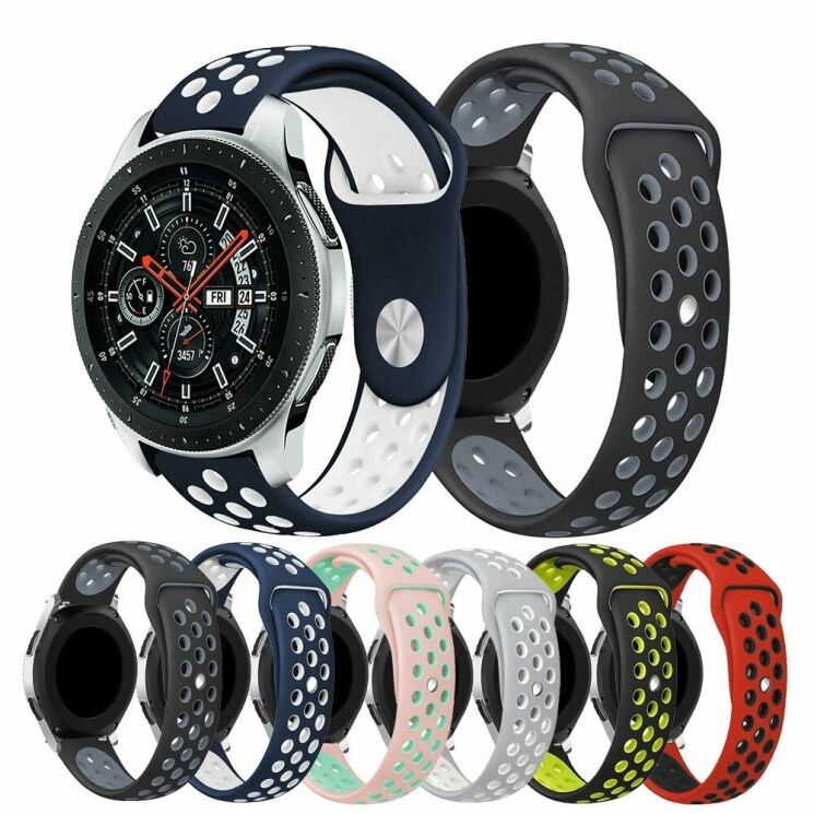 Ремешок Deexe Dot Color для Samsung Galaxy Watch 46mm / Watch 3 45mm / Gear S3 - Black / Dark Grey: фото 3 из 3