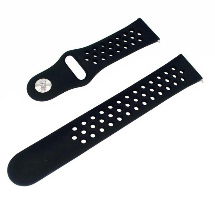 Ремешок Deexe Dot Color для Samsung Watch Active / Active 2 40mm / Active 2 44mm - All Black: фото 4 из 4