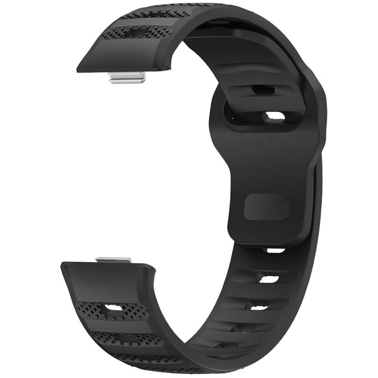 Ремінець Deexe Dot Texture для Huawei Watch Fit 3 / Fit 4 / Fit 4 Pro - Black: фото 1 з 5