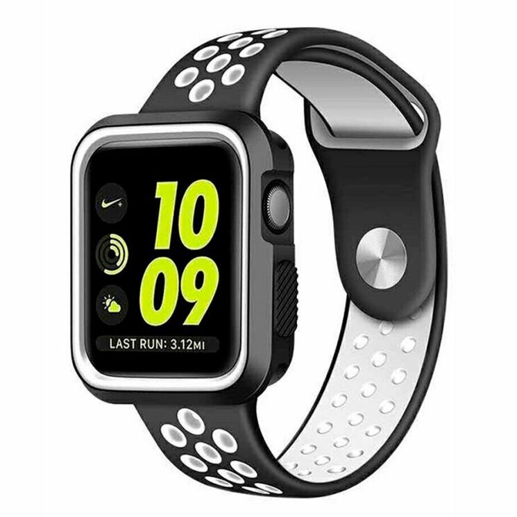 Ремешок Deexe Dual Color для Apple Watch 46 / 45 / 44 / SE 44 / 42 (Series 1-3) / Ultra / Ultra 2 - White: фото 1 из 9