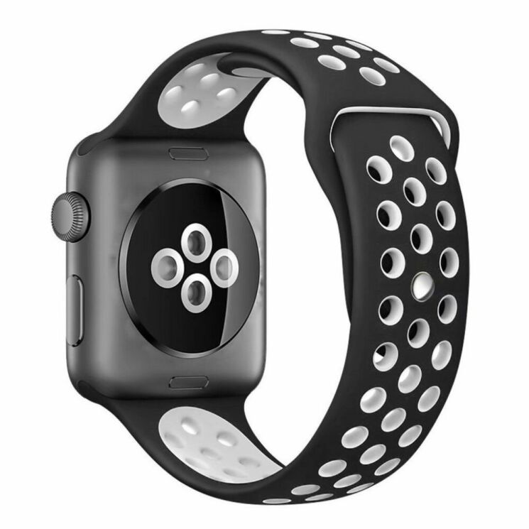 Ремешок Deexe Dual Color для Apple Watch 46 / 45 / 44 / SE 44 / 42 (Series 1-3) / Ultra / Ultra 2 - White: фото 2 из 9