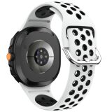 Ремешок Deexe Dual Color для Samsung Galaxy Watch 8 (40/44mm) / 8 Classic - White / Black: фото 1 из 6