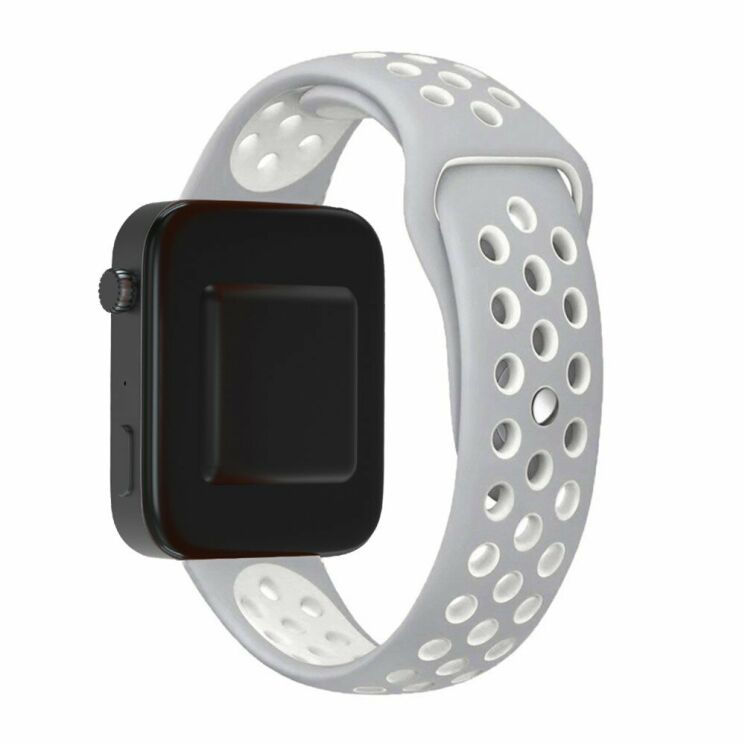 Ремешок Deexe Dot Color для Xiaomi Mi Watch (Chinese) - Grey/White: фото 2 из 2