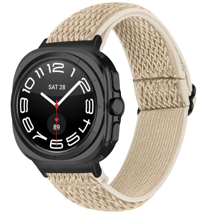 Ремешок Deexe Knitted Strap для Samsung Galaxy Watch Ultra (2025) - Apricot: фото 2 из 6