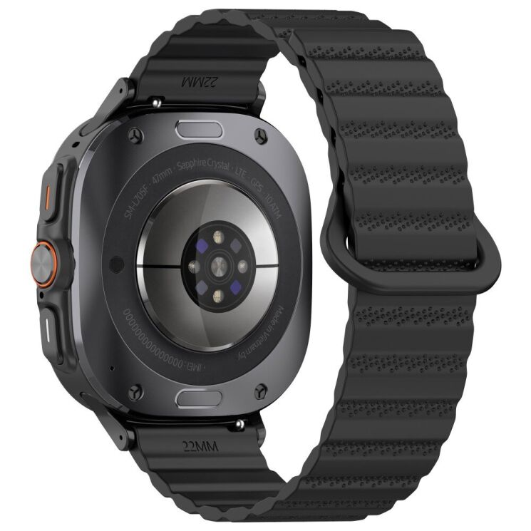 Ремешок Deexe Magnetic Strap для Samsung Galaxy Watch Ultra (47mm) - Black: фото 1 из 7