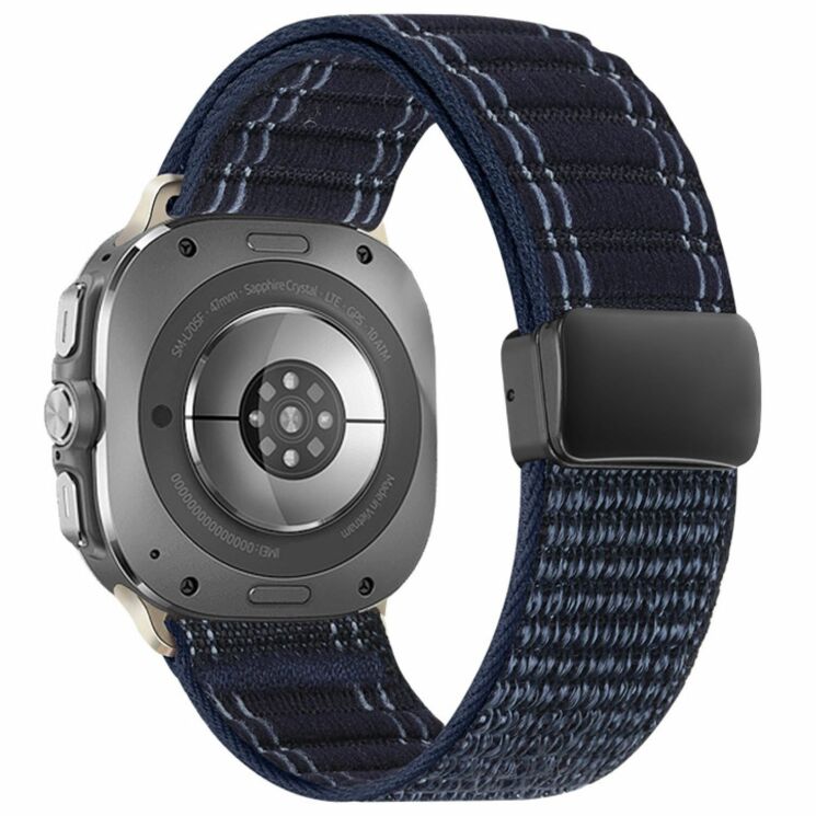 Ремешок Deexe Nylon Strap для Samsung Galaxy Watch Ultra (47mm) / Ultra (2025) - Navy Blue (358072NB) Ремешок Deexe Nylon Strap для Samsung Galaxy Watch Ultra (47mm) / Ultra (2025) - Navy Blue: фото 1 из 5