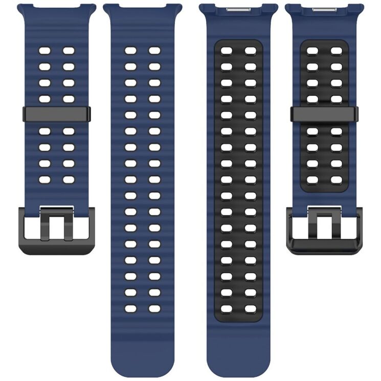 Ремінець Deexe Ocean Strap для Samsung Galaxy Watch 8 (40/44mm) / 8 Classic - Blue / Black: фото 4 з 6