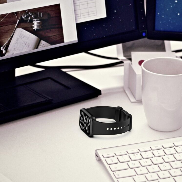 Ремешок Deexe Silicone Band для Xiaomi Mi Smart Band 9 Pro - Black: фото 7 из 12