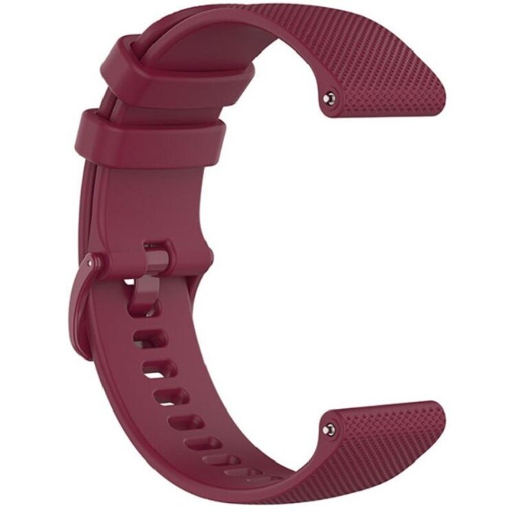 Ремешок Deexe Silicone Watchband для Huawei Watch GT 2 / GT 3 (42mm) - Wine Red: фото 4 из 8