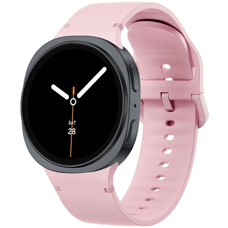 Ремінець Deexe Soft Silicone для Samsung Galaxy Watch 8 (40/44mm) / 8 Classic - Light Pink: фото 2 з 6