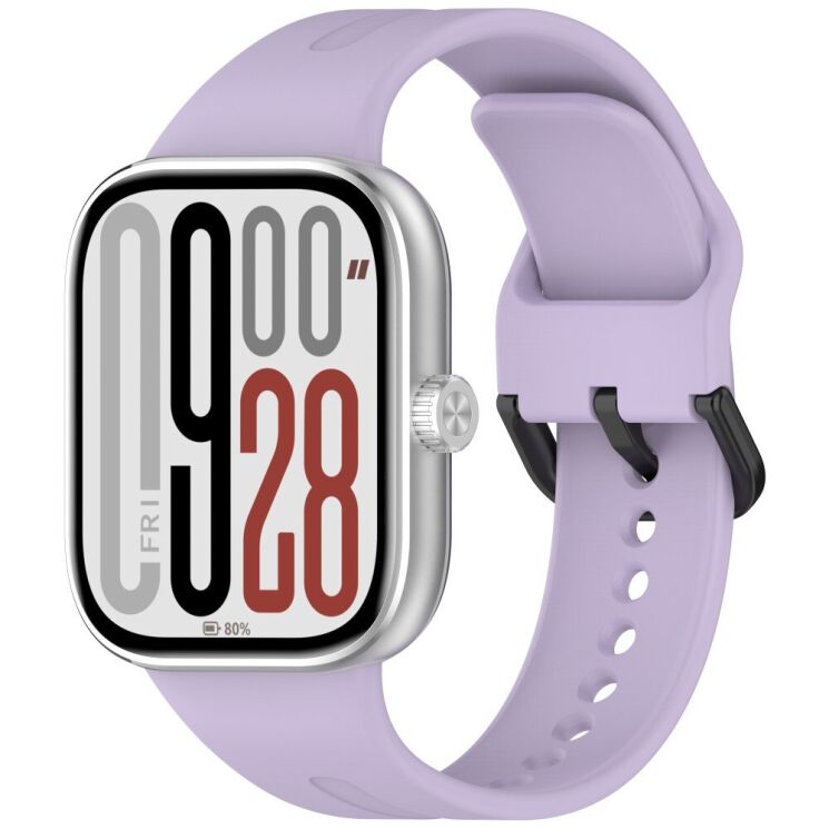 Ремешок Deexe Soft Silicone для Xiaomi Redmi Watch 4 / 5 / Mi Smart Band 8 Pro / Band 9 Pro - Purple: фото 4 из 9