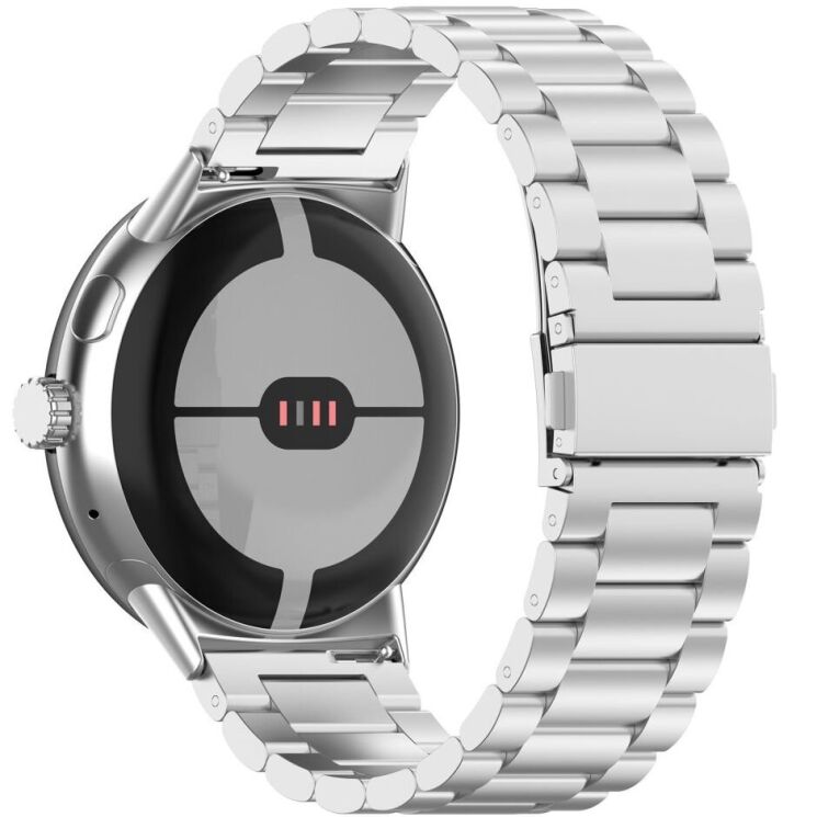 Ремешок Deexe Stainless Steel для Google Pixel Watch 3 (45mm) - Silver: фото 1 из 9