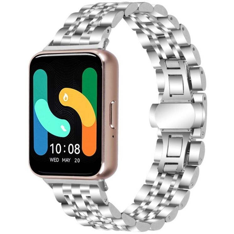 Ремінець Deexe Stainless Steel Strap для Samsung Galaxy Fit 3 - Silver: фото 2 з 2
