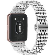 Ремінець Deexe Stainless Steel Strap для Samsung Galaxy Fit 3 - Silver: фото 1 з 2