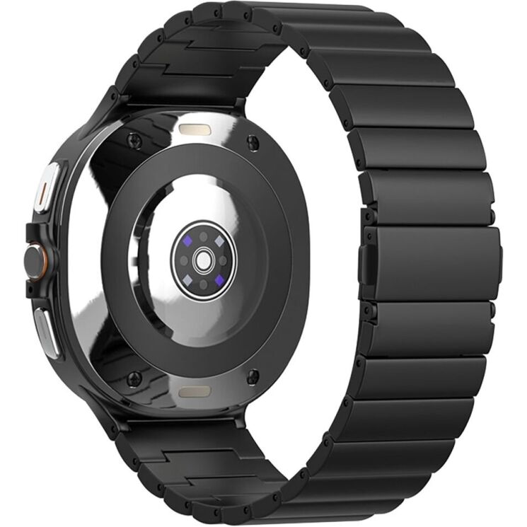 Ремінець Deexe Steel Strap для Samsung Galaxy Watch 8 (40/44mm) / 8 Classic - Black: фото 1 з 6