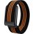 Ремінець для годинника Deexe Triple Fit для WHOOP 5.0 / MG - Black / Orange: фото 1 з 2