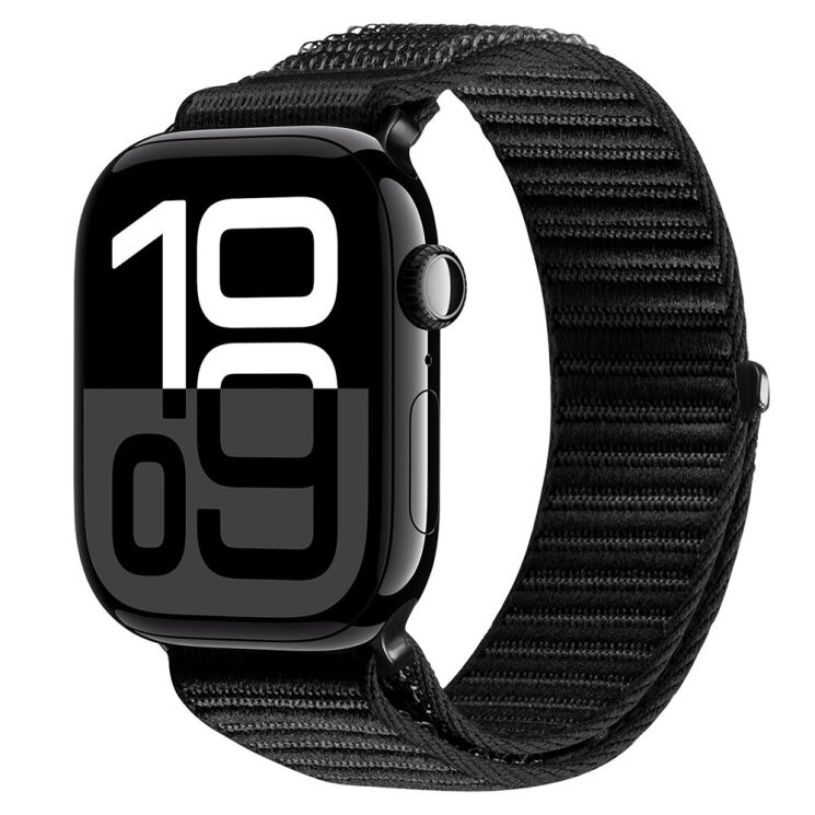 Ремінець DUX DUCIS YE Series для Apple Watch 46 / 45 / 44 / SE 44 / 42 (Series 1-3) / Ultra / Ultra 2 - Black: фото 1 з 11