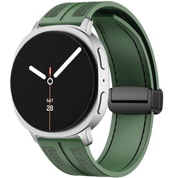 Ремешок KALEBOL Magnetic Nylon Band для Samsung Galaxy Watch 8 (40/44mm) / 8 Classic - Green: фото 2 из 6